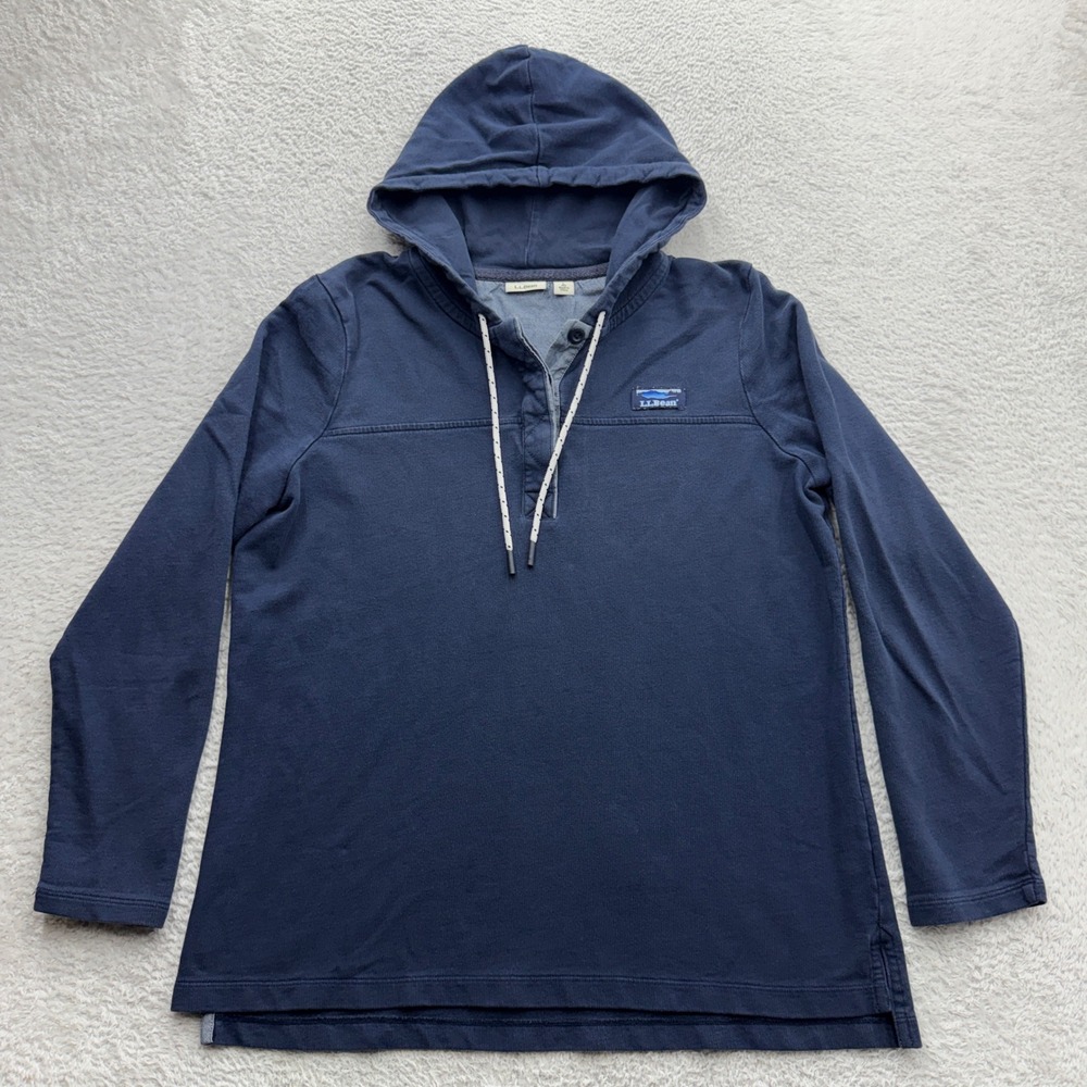L.L. Bean Navy Hooded Pullover
